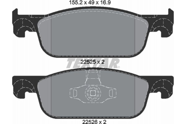 Textar Σετ τακάκια, Δισκόφρενα - 2252501 Textar Σετ τακάκια, Δισκόφρενα - 2252501