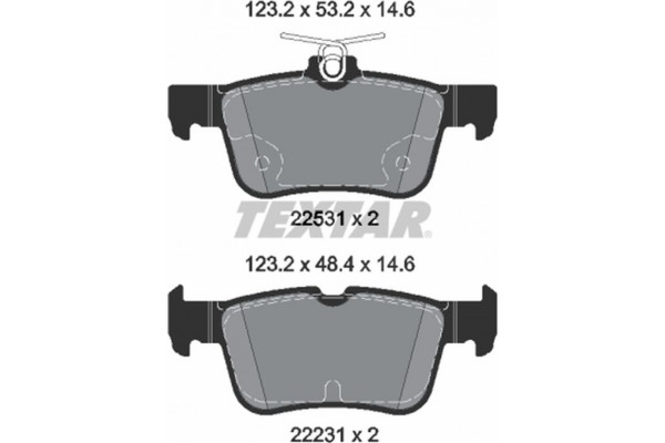 Textar Σετ τακάκια, Δισκόφρενα - 2253105 Textar Σετ τακάκια, Δισκόφρενα - 2253105