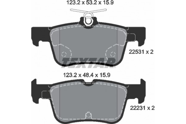 Textar Σετ τακάκια, Δισκόφρενα - 2253101 Textar Σετ τακάκια, Δισκόφρενα - 2253101