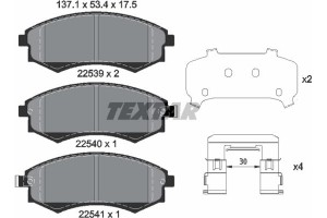 Textar Σετ τακάκια, Δισκόφρενα - 2253901