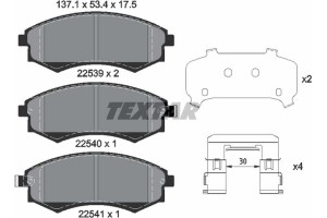 Textar Σετ τακάκια, Δισκόφρενα - 2253901