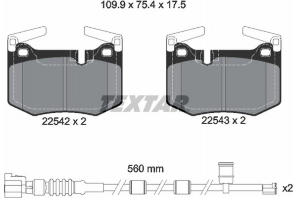 Textar Σετ τακάκια, Δισκόφρενα - 2254201 Textar Σετ τακάκια, Δισκόφρενα - 2254201