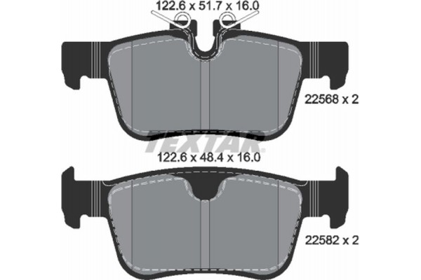 Textar Σετ τακάκια, Δισκόφρενα - 2256801 Textar Σετ τακάκια, Δισκόφρενα - 2256801