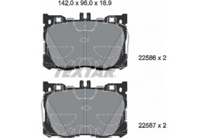 Textar Σετ τακάκια, Δισκόφρενα - 2258601