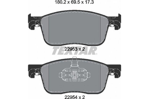 Textar Σετ τακάκια, Δισκόφρενα - 2259301 Textar Σετ τακάκια, Δισκόφρενα - 2259301