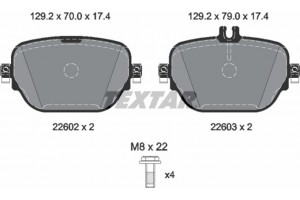 Textar Σετ τακάκια, Δισκόφρενα - 2260203