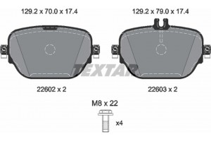 Textar Σετ τακάκια, Δισκόφρενα - 2260203