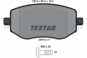 Textar Σετ τακάκια, Δισκόφρενα - 2261001