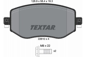 Textar Σετ τακάκια, Δισκόφρενα - 2261001
