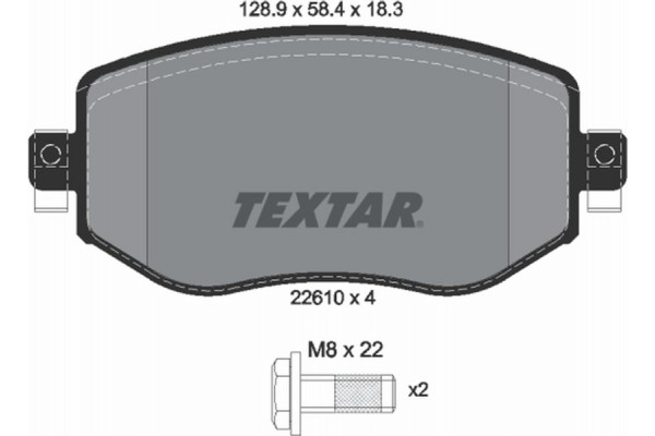 Textar Σετ τακάκια, Δισκόφρενα - 2261001
