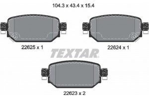 Textar Σετ τακάκια, Δισκόφρενα - 2262301