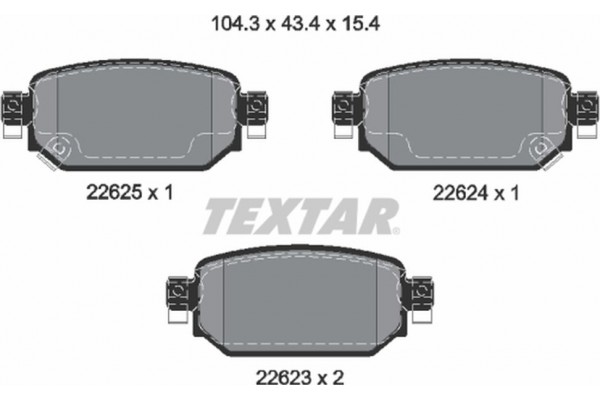 Textar Σετ τακάκια, Δισκόφρενα - 2262301 Textar Σετ τακάκια, Δισκόφρενα - 2262301