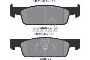 Textar Σετ τακάκια, Δισκόφρενα - 2262601