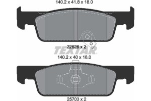 Textar Σετ τακάκια, Δισκόφρενα - 2262601