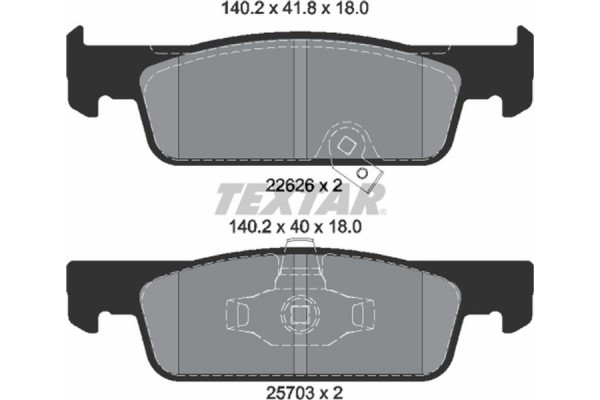 Textar Σετ τακάκια, Δισκόφρενα - 2262601 Textar Σετ τακάκια, Δισκόφρενα - 2262601