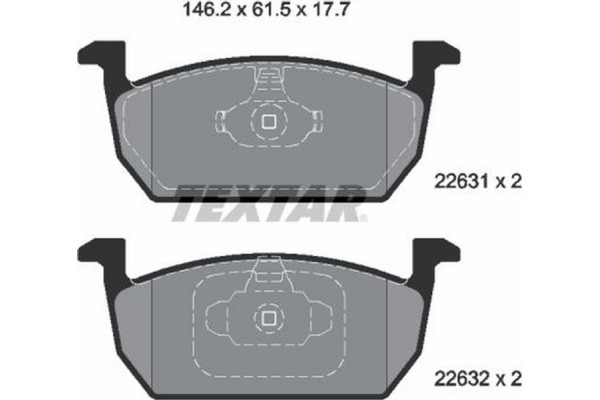 Textar Σετ τακάκια, Δισκόφρενα - 2263101 Textar Σετ τακάκια, Δισκόφρενα - 2263101