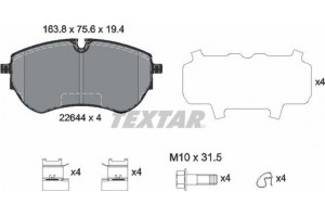 Textar Σετ τακάκια, Δισκόφρενα - 2264401