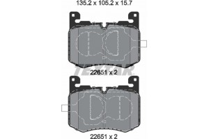 Textar Σετ τακάκια, Δισκόφρενα - 2265101