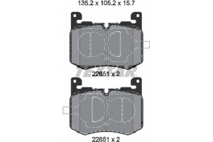 Textar Σετ τακάκια, Δισκόφρενα - 2265101