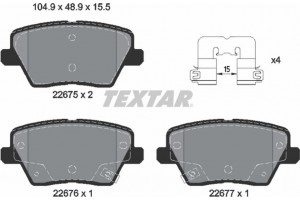 Textar Σετ τακάκια, Δισκόφρενα - 2267501