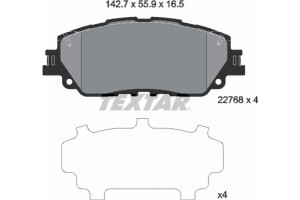 Textar Σετ τακάκια, Δισκόφρενα - 2276801