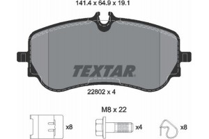 Textar Σετ τακάκια, Δισκόφρενα - 2280201