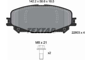 Textar Σετ τακάκια, Δισκόφρενα - 2280301