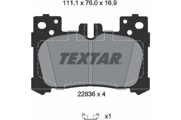 Textar Σετ τακάκια, Δισκόφρενα - 2283601 Textar Σετ τακάκια, Δισκόφρενα - 2283601