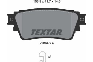 Textar Σετ τακάκια, Δισκόφρενα - 2286401