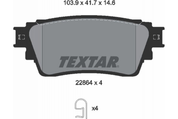 Textar Σετ τακάκια, Δισκόφρενα - 2286401 Textar Σετ τακάκια, Δισκόφρενα - 2286401