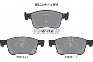 Textar Σετ τακάκια, Δισκόφρενα - 2291001