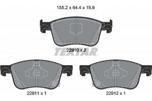 Textar Σετ τακάκια, Δισκόφρενα - 2291001