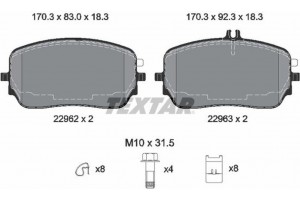 Textar Σετ τακάκια, Δισκόφρενα - 2296201