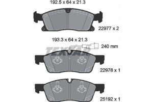 Textar Σετ τακάκια, Δισκόφρενα - 2297701