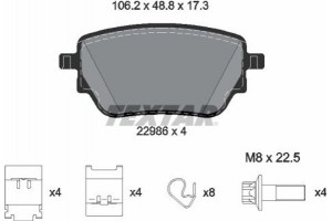 Textar Σετ τακάκια, Δισκόφρενα - 2298601