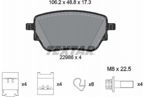 Textar Σετ τακάκια, Δισκόφρενα - 2298601