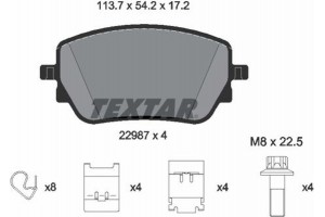Textar Σετ τακάκια, Δισκόφρενα - 2298701