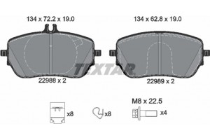 Textar Σετ τακάκια, Δισκόφρενα - 2298801