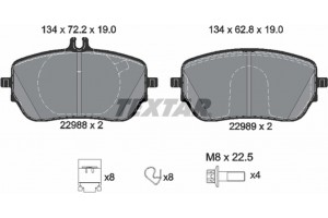 Textar Σετ τακάκια, Δισκόφρενα - 2298801