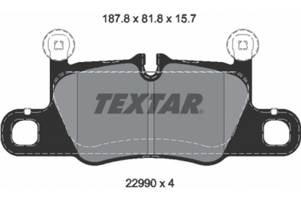 Textar Σετ τακάκια, Δισκόφρενα - 2299001