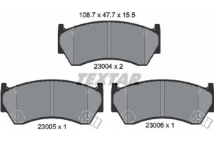 Textar Σετ τακάκια, Δισκόφρενα - 2300401