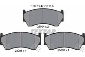Textar Σετ τακάκια, Δισκόφρενα - 2300401