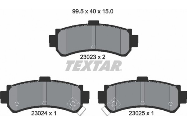 Textar Σετ τακάκια, Δισκόφρενα - 2302301