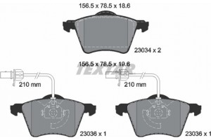 Textar Σετ τακάκια, Δισκόφρενα - 2303401