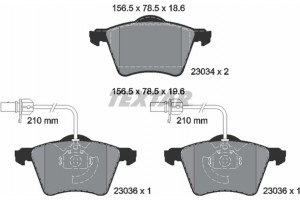 Textar Σετ τακάκια, Δισκόφρενα - 2303401