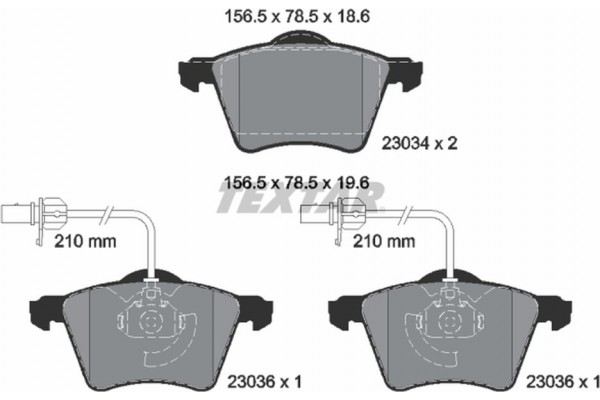 Textar Σετ τακάκια, Δισκόφρενα - 2303401 Textar Σετ τακάκια, Δισκόφρενα - 2303401