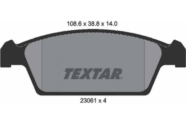 Textar Σετ τακάκια, Δισκόφρενα - 2306101 Textar Σετ τακάκια, Δισκόφρενα - 2306101
