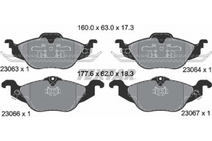 Textar Σετ τακάκια, Δισκόφρενα - 2306302