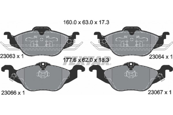Textar Σετ τακάκια, Δισκόφρενα - 2306302 Textar Σετ τακάκια, Δισκόφρενα - 2306302