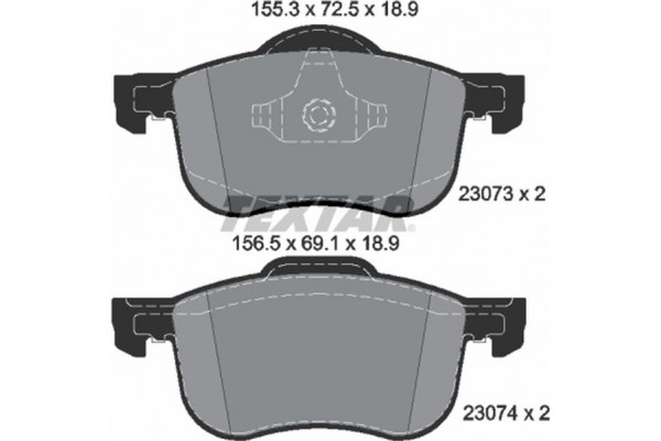 Textar Σετ τακάκια, Δισκόφρενα - 2307303